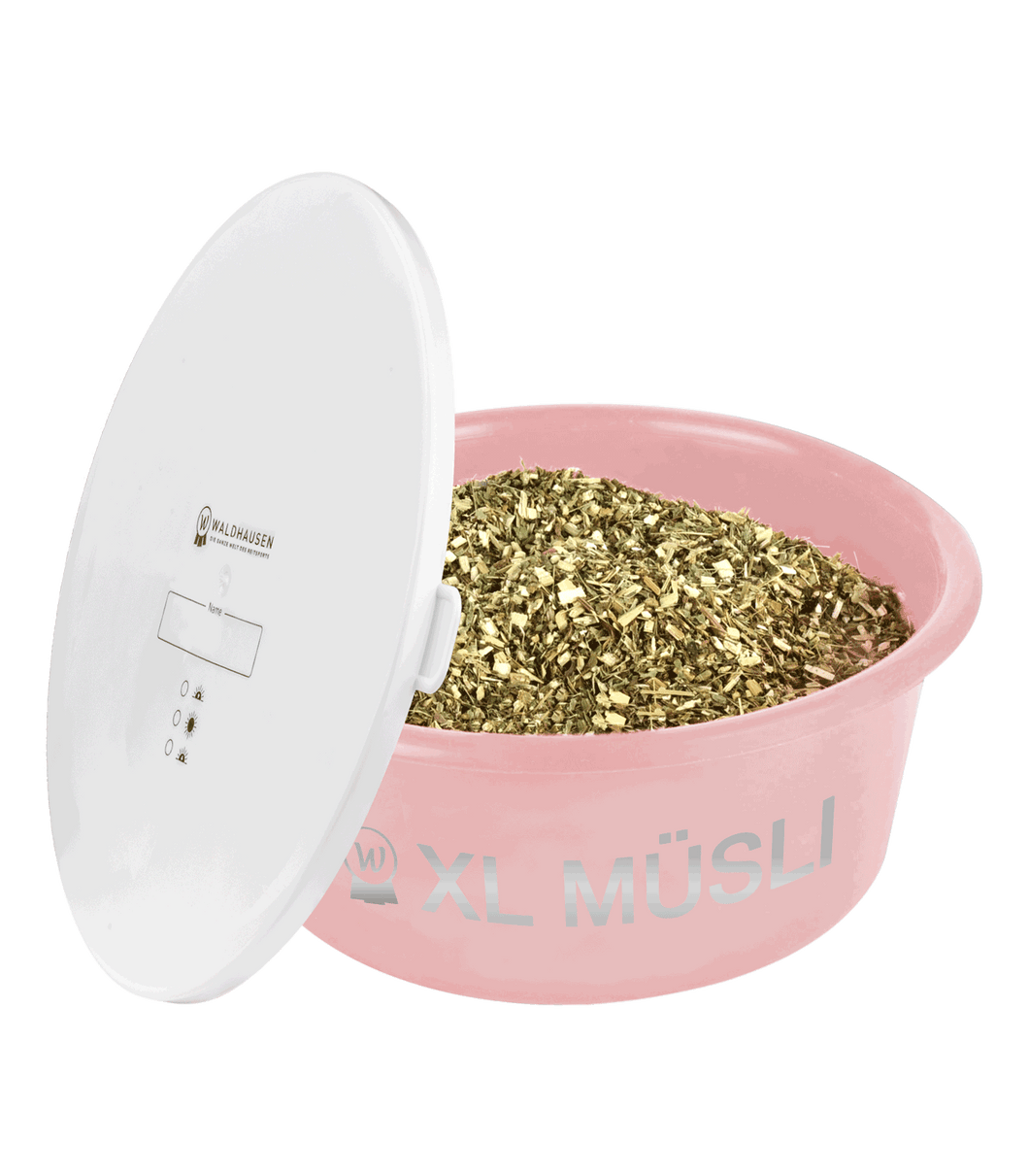 Schale offen mit Müsli rosa