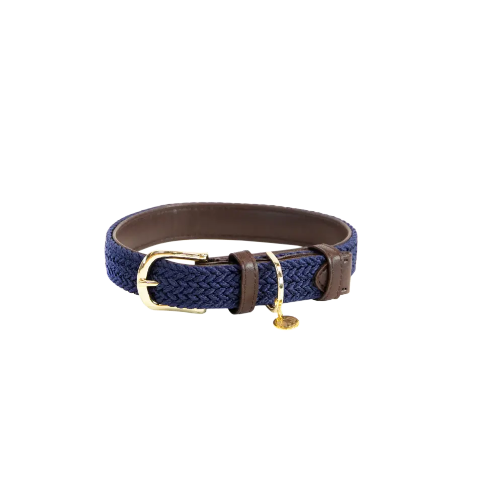 halsband geflochtenes Nylon blau