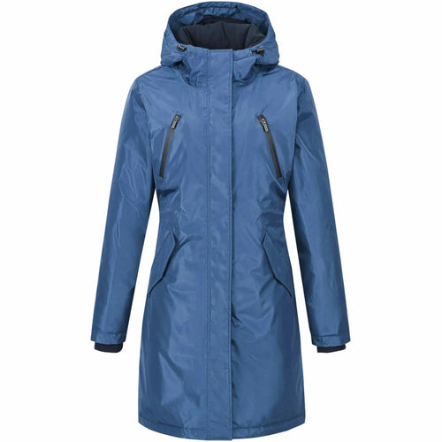 winddichter parka in hellblau 