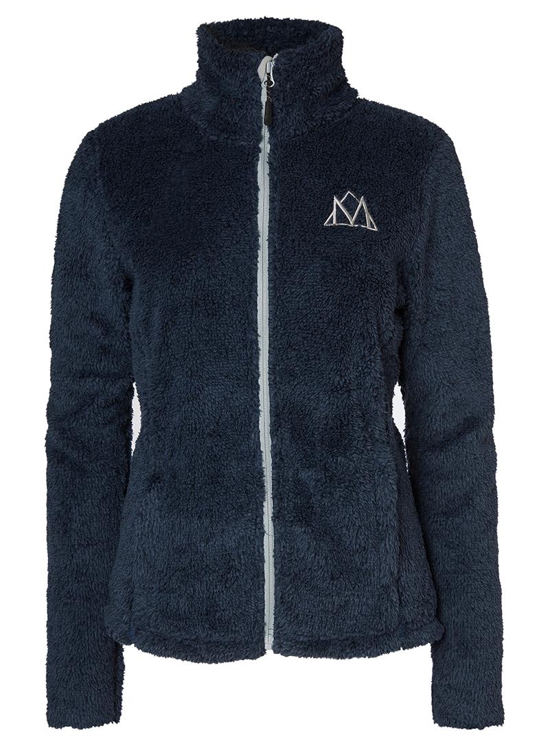 fleece jacke in blau für kinder von vorne