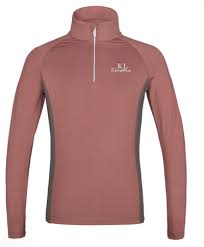 kinder trainingsshirt mit zip in rosa