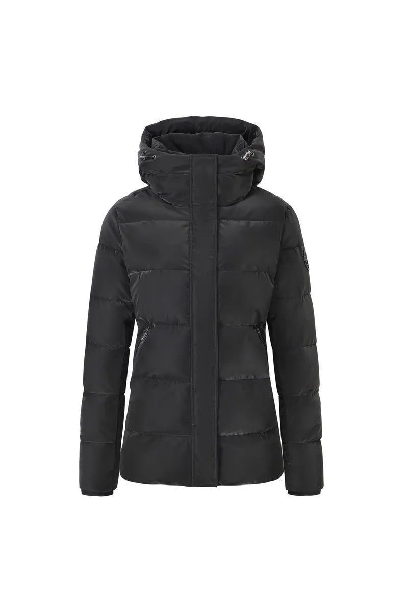 winterjacke schwarz von vorne